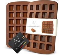 AVANA Brownie - Teglia da forno in silicone, senza BPA, antiaderente, 24 stampi per brownie