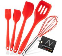 AVANA Set di 5 utensili da cucina in silicone, colore rosso