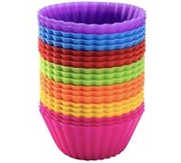 AVANA Stampi per Muffin Riutilizzabili in Silicone di Alta Qualità - Set da 20 Pirottini Ecologici, 7 Colori
