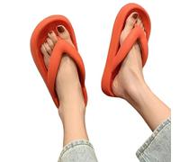 AVANISE Infradito Donna Slifori di Nuvole Donne Stampa Leopardo Flip Flops Donne Soli Solve Slide Outdoor Non Slittamento Sandali Estivi Ladys-Arancia-38-39