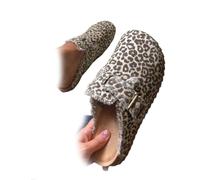 Avanise Pantofole da Donna in Tela con Stampa Leopardata,Eleganti Zoccoli Slip-on,Zoccoli da Donna con Supporto Plantare E Fibbia Regolabile con Plantare in Sughero Confortevole (UK4.5-EU38,Leopardo)