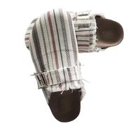 Avanise Pantofole da Donna in Tela con Stampa Leopardata,Eleganti Zoccoli Slip-on,Zoccoli da Donna con Supporto Plantare E Fibbia Regolabile con Plantare in Sughero Confortevole (UK5-EU39,Righe)