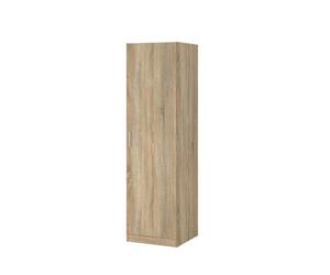 Avanit Trendstore - Adelfia - Armadio Multiuso in Legno Laminato con 1 Anta Battente e 3 Ripiani Interni, Colore Quercia Sonoma, Dimensioni 48,6x175,4x49,5 cm
