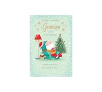 Avant Garde Studios Piccadilly Greetings, biglietto di Natale con personaggio del nonno, Babbo Natale che riposa, 22,9 x 15,2 cm