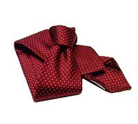 Avantgarde Cravatta sette pieghe bordeaux a pois made italy seta