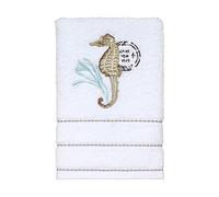 Avanti Linens - Asciugamano, asciugamano in cotone morbido e assorbente (collezione Farmhouse Shell), bianco