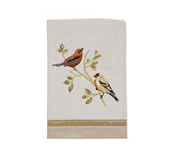 Avanti Linens - Asciugamano, cotone morbido e assorbente, decorazione bagno natura (collezione uccelli dorati), avorio