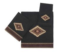 Avanti Linens Mojave Collection, set di 3 asciugamani, colore nero
