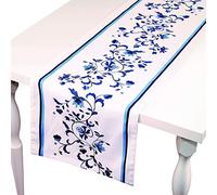 Avanti Linens - Runner da tavolo, decorazione cucina, 72" (Spode Blue Portofino)