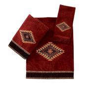 Avanti Linens - Set di 3 asciugamani, asciugamani in cotone morbido e assorbente (collezione Mojave, mattoni)