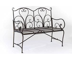AVANTI TRENDSTORE - Bistro - Panchina da esterno in ferro per due persone, comode e pratica. Perfetta da abbinare con set Bistro. (panchina)