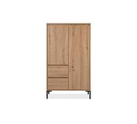 AVANTI TRENDSTORE Capralba - Credenza in Legno Laminato Colore Quercia Artisan Oak a 2 Ante con 2 Cassetti, Dimensioni LAP 81x139x40 cm