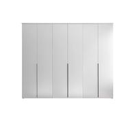 AVANTI TRENDSTORE Civiasco - armadio a 6 ante battenti in laminato di colore bianco, con 7 ripiani e 3 bastoni appendiabito. LAP ca. 270x225x52 cm