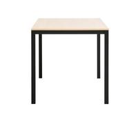 AVANTI TRENDSTORE Grosseto - Tavolo da Pranzo con Struttura in Metallo nero e Piano Quercia, Dimensioni 100x75x75 cm
