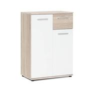 AVANTI TRENDSTORE - Jack - Sideboard con ante e cassetti in colore rovere artigianale e bianco. Disponibile in diverse misure. (Quercia Sonoma, 60 x 85 x 35)