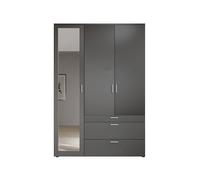 AVANTI TRENDSTORE - Lasnigo - Armadio a 3 ante battenti di qui una con specchio, 1 cassetto piccolo e 2 cassetti grandi, disponibile in 3 colori. Molto spazioso. Dimensioni: LAP ca. 135x195x56cm