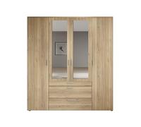 AVANTI TRENDSTORE - Lasnigo - Armadio a 4 ante battenti di qui due con specchio, 1 cassetto piccolo e 2 cassetti grandi, disponibile in 3 colori. Molto spazioso. Dimensioni: LAP ca. 180x195x56cm