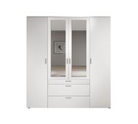 AVANTI TRENDSTORE - Lasnigo - Armadio a 4 ante battenti di qui due con specchio, 1 cassetto piccolo e 2 cassetti grandi, disponibile in 3 colori. Molto spazioso. Dimensioni: LAP ca. 180x195x56cm