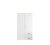 AVANTI TRENDSTORE Molise - Armadio con 2 ante a battente e 3 cassetti in legno laminato di colore bianco. Dimensioni ca. LAP 101x176x51cm