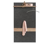 AVANTI TRENDSTORE - Pagno - Pannello appendiabito da ingresso con 1 ripiano, 3 ganci e 2 staffe per appendere, disponibile nel coloreMatera e rovere artigianale. Dimensioni: LAP ca. 80x144,5x27 cm