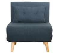 AVANTI TRENDSTORE - Scandale - Poltrona con funzione letto in microfibra, cuscino grande compreso. Colore verde scuro. Dimensioni LAP ca. 76,5x84x81cm