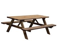 AVANTI TRENDSTORE Tavolo da picnic VERENA per esterno 2 panche integrate angoli arrontondati, legno massiccio. Panca per parchi, giardini, agriturismi. LAP 177x72x157 cm