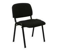 AVANTI TRENDSTORE Ustica - Sedia per sala d'attesa, impilabile, in colore nero in metallo e sedile e schienale imbottiti. Dimensioni LAP ca. 54,5x81,5x58 cm