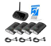 Avantree Audiplex M3 avec 1 récepteur supplémentaire - Système d’écoute assistée multicanal pour traduction en église et en salle de classe, son de haute qualité et faible latence, portée de 100 m