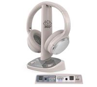 Avantree Crescendo 3D - Cuffie TV wireless HDMI ARC con audio 3D | Soundbar HDMI e cuffie insieme, possibilità di aggiungere cuffie, dialoghi chiari, batteria 60 ore, batteria sostituibile