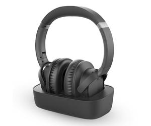 Avantree Ensemble - Cuffie TV Senza Fili Wireless per Anziani con Clear Voice, Base di Ricarica, Configurazione Facile, 35h di Autonomia, Design Confortevole, Compatibili con Ottico/AUX e TV Bluetooth