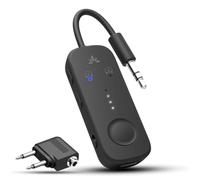 Avantree Relay - Adattatore Bluetooth 5.3 per Aereo con Qualcomm aptX Adaptive, Supporta 2 AirPods o Cuffie, 20h di Autonomia, Trasmettitore Wireless Audio 3,5 Mm AUX per Viaggio, Volo, Palestra