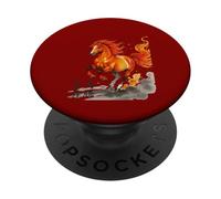 Avanza con il potere di diecimila cavalli al galoppo PopSockets PopGrip Adesivo