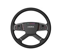 Avanzate vera pelle vacchetta Confortevole morbido Moda 38 cm, Copri manubrio Coprivolante, Nero blu