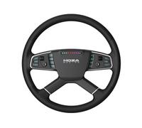 Avanzate vera pelle vacchetta Confortevole morbido Moda 38 cm, Copri manubrio Coprivolante, Nero blu