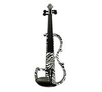 Avanzato Art Electric Violin Zebra Stripes Solid Legno Silenzioso Violino Full Size Full Dimensioni 4/4 Raccordi Ebony W/Parts violino principianti