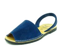 Avarca Sandali da donna in pelle Abarca Menorquina Menorca Scarpe, blu navy, 38 EU