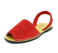 Avarca Sandali da donna in pelle Abarca Menorquina Menorca Scarpe, Colore: rosso, 35 EU