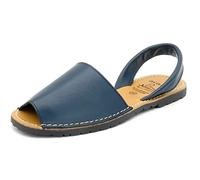 Avarca Sandali da donna in pelle Menorca Scarpe Abarca Menorquina, blu navy, 42 EU