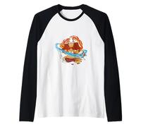 Avatar Aang Elementi Bending Acqua Fuoco Aria Terra Posa Glow Maglia con Maniche Raglan