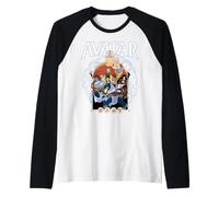 Avatar Aang: The Last Airbender Avatar Team Elemental Heroes Maglia con Maniche Raglan