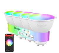 Avatar Controls Alexa Lampadina LED Faretti GU10, Lampadine Smart Wifi 5W RGBCW Google Home Compatibili, Colorata Intelligente Dimmerabile Calda fredda 2700-6500k, Multicolore, Musicale, 4 pizze