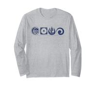 Avatar: Legend of Korra Element Icons Anime Maglia a Manica