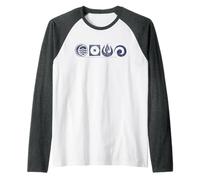 Avatar: Legend of Korra Element Icons Anime Maglia con Maniche Raglan