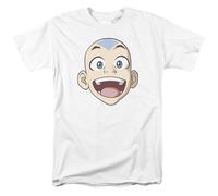 Avatar The Last Airbender Big Aang Face T-Shirt Uomo in Cotone Bianco