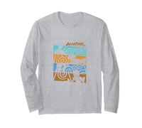 Avatar The Last Airbender Characters Color Block Print Maglia a Manica
