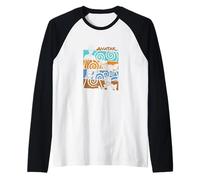 Avatar The Last Airbender Characters Color Block Print Maglia con Maniche Raglan