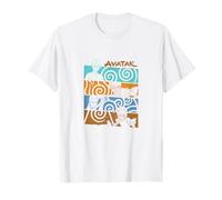 Avatar The Last Airbender Characters Color Block Print Maglietta