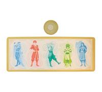 Avatar: The Last Airbender Elements - Set tappetino da scrivania e sottobicchiere, ufficiale, grande, 800 x 300 mm, con base antiscivolo e bordi rinforzati