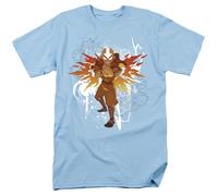 Avatar The Last Airbender Flower And Fish Aang T-Shirt Uomo in Cotone Azzurro
