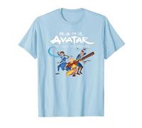 Avatar: The Last Airbender Group Shot Maglietta, Uomo, Celeste, M